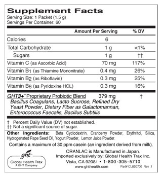 Cranlac Supplement Facts