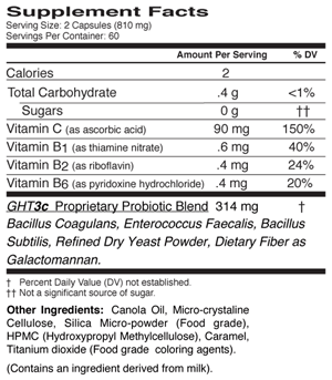 ThreeLac Caps Supplement Facts